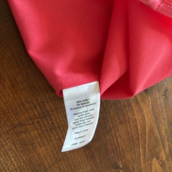 Talbots Button Up Shirt Pink 3/4 Sleeves Wrinkle Resistant size 16 - Picture 4 of 5